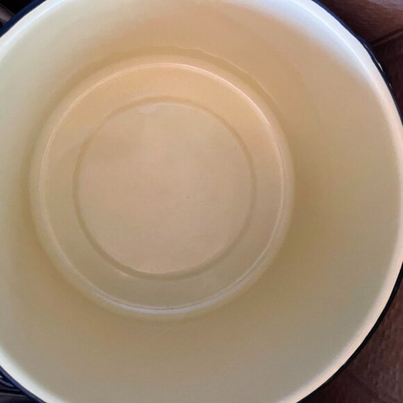 Vtg Enamelware Stock Pot Canning Butter Yellow Porcelain Enamel Lid Large 10 Qt - Picture 9 of 11